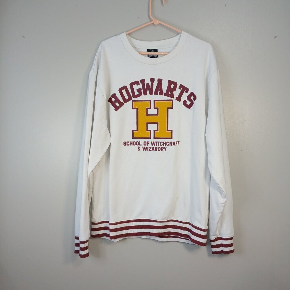 HARRY POTTER HOGWARTS SWEATSHIRT CREAM WITH CRIMSON AND GOLD , PLUS SIZE 22